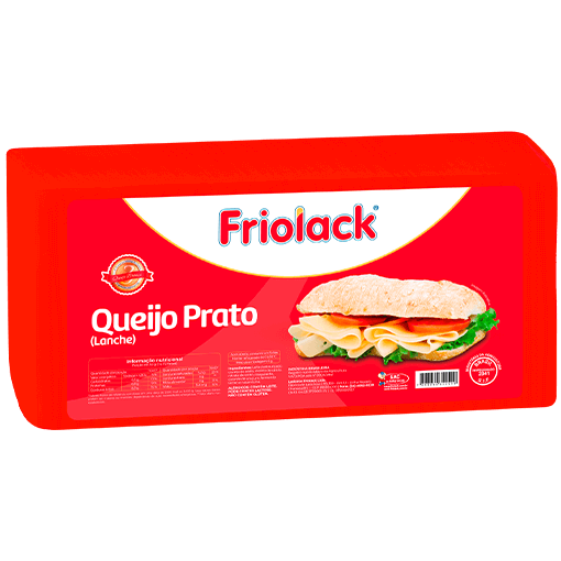 Queijo Prato Lanche Peça Friolack 2,5kg