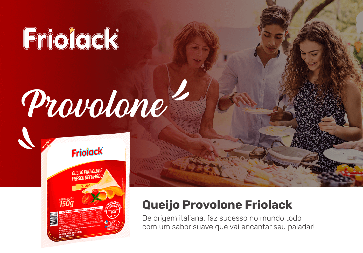 Queijo Provolone Friolack 150g